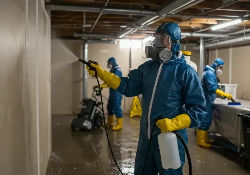 Basement Sanitization and Antimicrobial Treatment process in Windham, OH